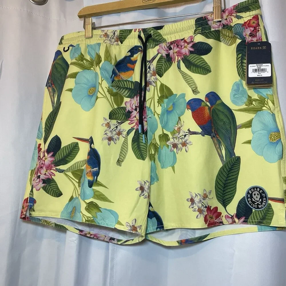 ROARK Shorey 16” Manu Floral Shorts Size XXL Multicolor NEW Beach Surf Tropic